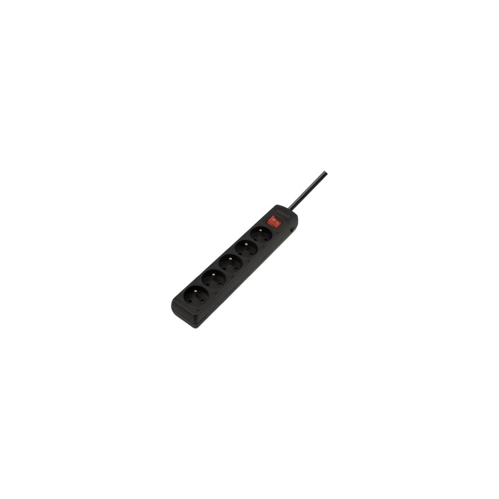 Savio LZ-16 base múltiple 1,8 m 5 salidas AC Interior Negro