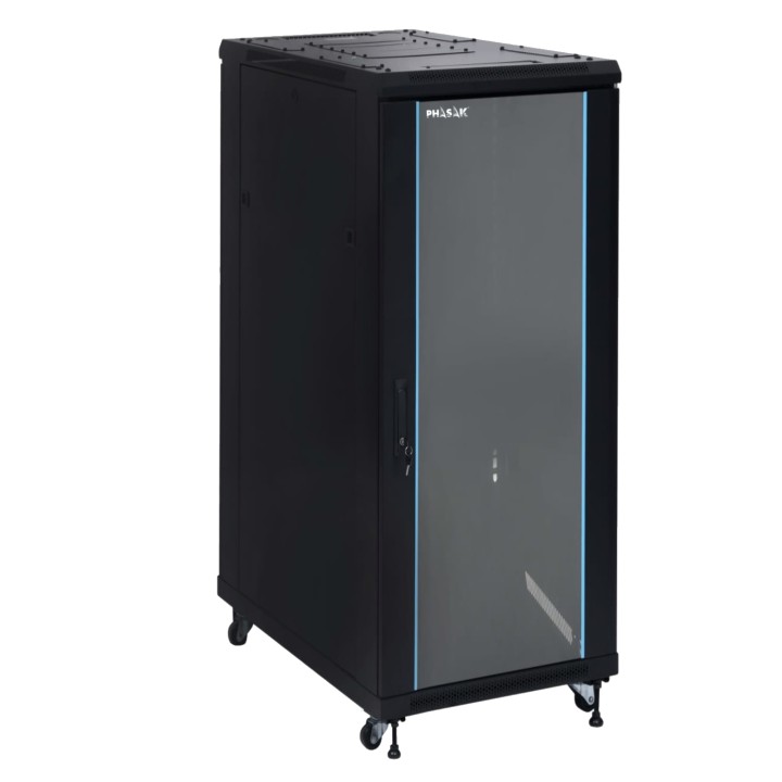 Phasak Armario Rack PRO 19" 32U 600 x 600 negro con ventilación - PHO 6632
