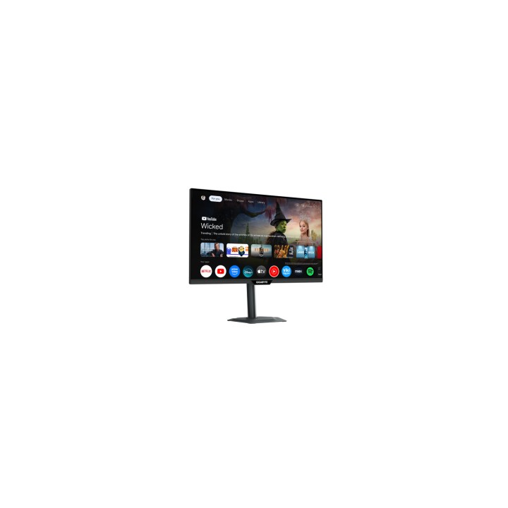 GIGABYTE M27QS Monitor Inteligente 27” 2K QHD - Google TV, Pantalla inalámbrica, 2560 x 1440, 180Hz, 1ms, 350 cd/m², FreeSync,