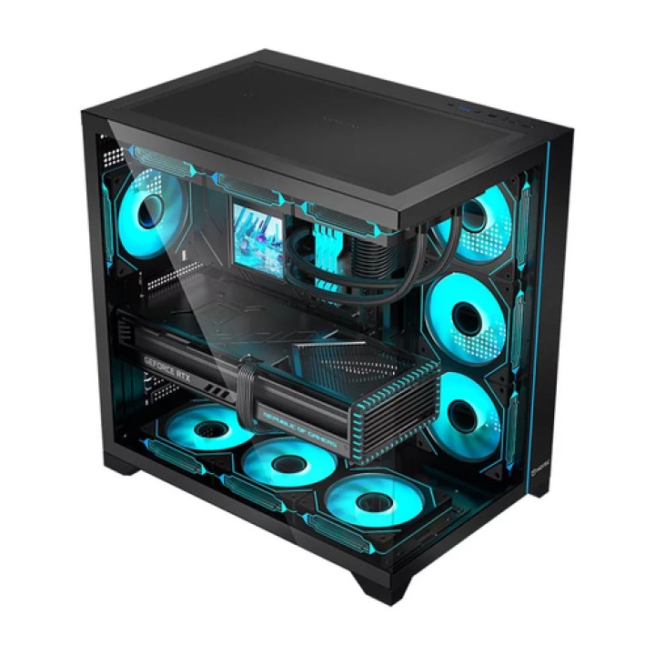 Hiditec H3 PRO Midi Tower Negro, Transparente