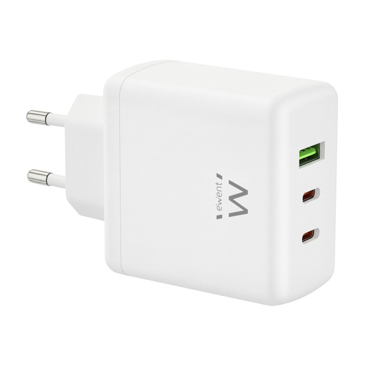 Ewent EW1333 cargador de dispositivo móvil Universal Blanco Corriente alterna Carga rápida Interior