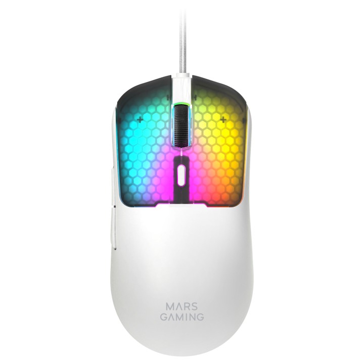 Mars Gaming MMVIPERW ratón Juego mano derecha USB Type-A + USB Type-C Óptico 12800 DPI