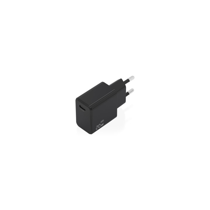 AISENS Cargador GaN USB-C PD3.0 1xUSB-C 20W, Negro