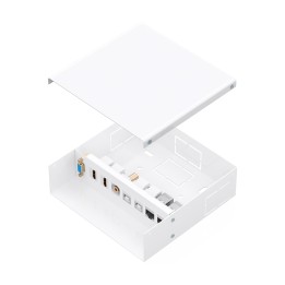 AISENS Caja de Conexiones VGA+Jack 3.5+2xHDMI+2xUSB-B+2xRJ45 Cat.6A STP, Blanco
