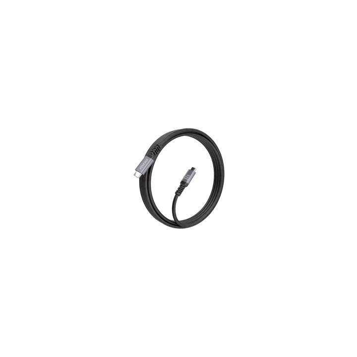 AISENS Cable USB 3.2 Gen2 Aluminio 10Gbps 8K@30Hz 5A 100W E-Mark, Tipo USB-C/M-USB-C/M, Negro, 4.0m