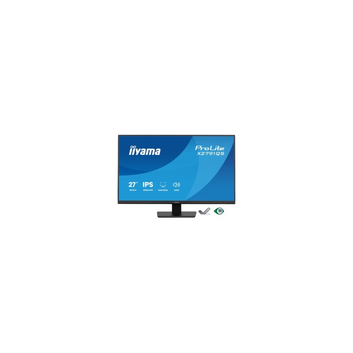 iiyama ProLite X2791QS-B1 pantalla para PC 68,6 cm (27") 2560 x 1440 Pixeles Quad HD LED Negro