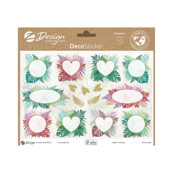Avery 54564Z etiqueta decorativa engomada Papel Multicolor Desmontable