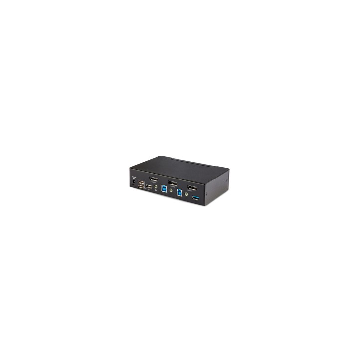 StarTech.com Switch Conmutador KVM DisplayPort de 2 Puertos - 8K60/4K144 - para Un Monitor - DP 1.4 - 2x USB 3.0 - 4x USB 2.0