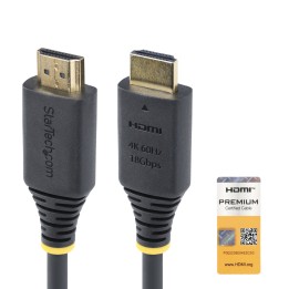 StarTech.com Cable HDMI Premium Certificado de Alta Velocidad de 3m - 4K 60Hz - 144Hz - UHD - HDR10/HDCP 2.2/ARC - 18Gbps -