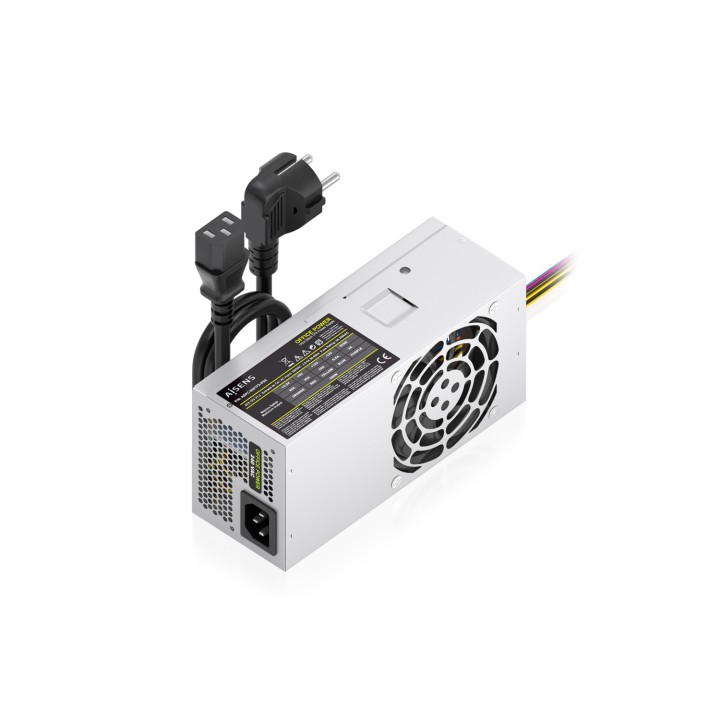 AISENS Fuente Alimentacion TFX 500W con Cable de Alimentacion OEM, Plata