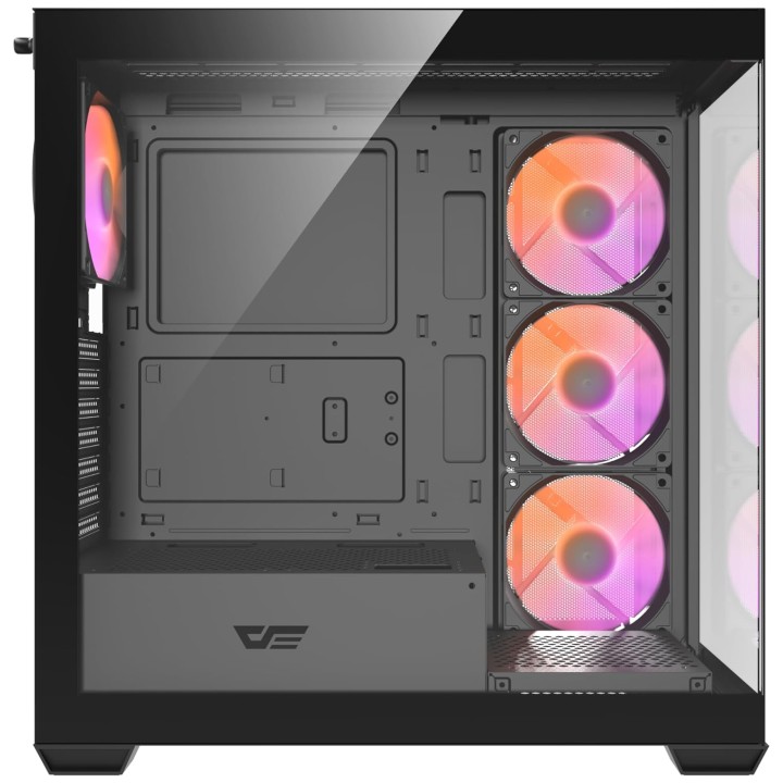 DarkFlash DS900 Black doble cristal templado y frontal madera