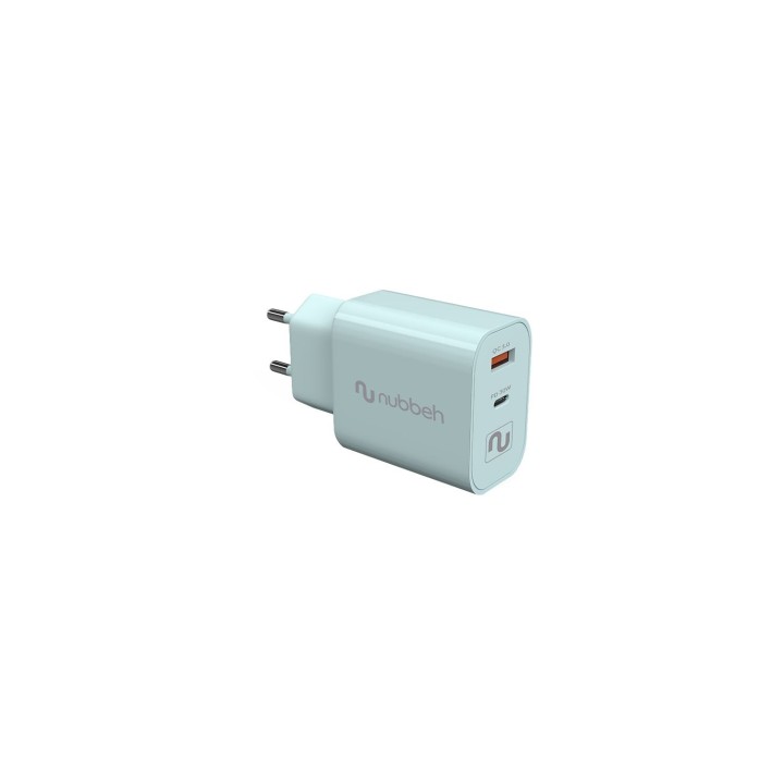 Cargador de Pared Nubbeh Bhoot 30W Dual USB-A y USB-C Verde