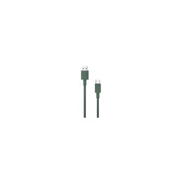 Cable Nubbeh Borealis USB-A a USB-C 1,5 m 3A Verde de Silicona Líquida