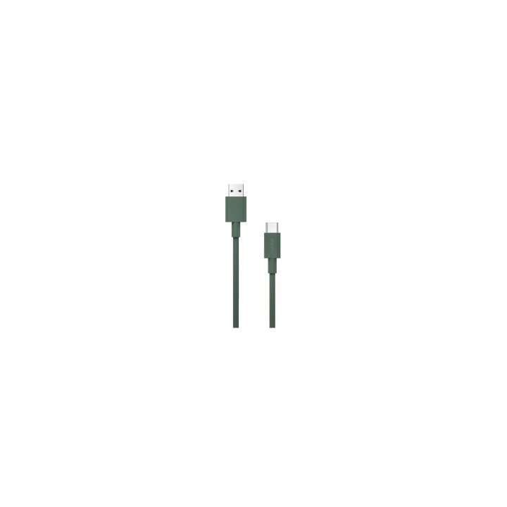 Cable Nubbeh Borealis USB-A a USB-C 1,5 m 3A Verde de Silicona Líquida
