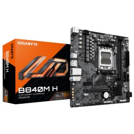 GIGABYTE B840M H Placa Base - Procesadores AMD Ryzen 9000, VRM de 5+2+2 fases, hasta 7200MHz DDR5 (O.C), 1xPCIe 4.0 M.2, LAN