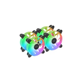 Mars Gaming MF-4A Carcasa del ordenador Ventilador 12 cm Negro 4 pieza(s)
