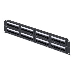 StarTech.com Panel de Parcheo 2U de 48 Puertos Cat6 RJ45 de Montaje en Rack de Servidores - UTP -Tipo 110 Punch Down - Panel de