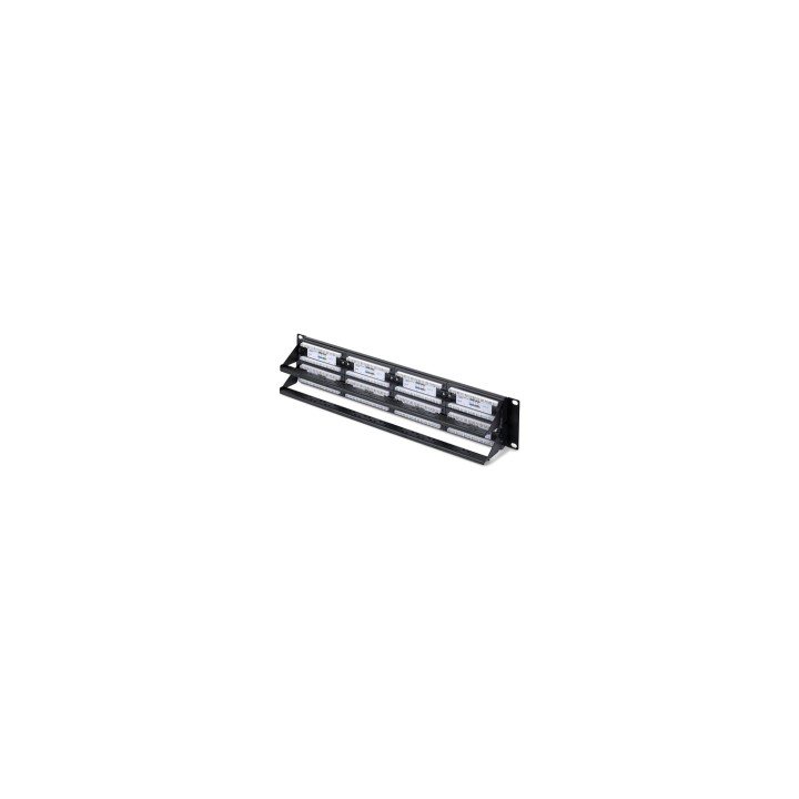 StarTech.com Panel de Parcheo 2U de 48 Puertos Cat6 RJ45 de Montaje en Rack de Servidores - UTP -Tipo 110 Punch Down - Panel de