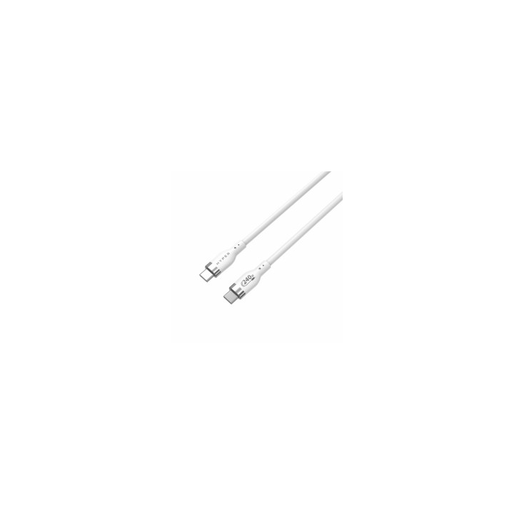 HYPER HJ4001WHGL cable USB USB 2.0 1 m USB C 0,48 Gbit/s 240 W Blanco