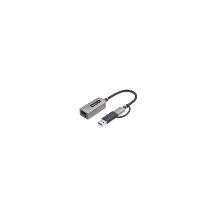 StarTech.com Adaptador USB-C a Ethernet con Dongle USB-A - Adaptador de Red USB Tipo C - Adaptador Ethernet - 10/100/1000Mbps -