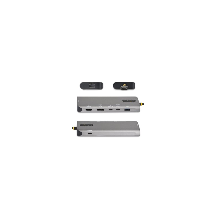 StarTech.com Adaptador Multipuertos USB4 para 2 Pantallas - Sin Controladores para macOS y Windows - PD de Carga de 140W - 4K