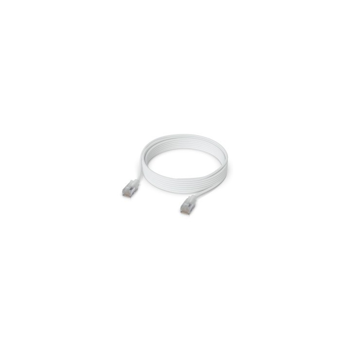 Ubiquiti UACC-Cable-Patch-EL-C6A-3M-W cable de red Translúcido, Blanco Cat6a