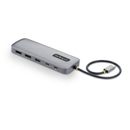 StarTech.com Adaptador Multipuertos USB-C a DP de Dos Pantallas - Mini Dock Tipo C 10 en 1 DisplayPort - PD de Carga de 100W -