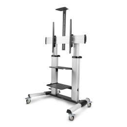 StarTech.com Carrito Soporte Móvil con Ruedas para TV de Pantalla Plana de 60 a 100 Pulgadas o 100kg - Soporte Rodante