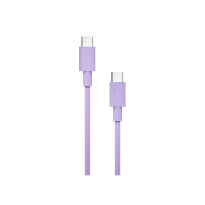 Cable Nubbeh Borealis USB-C a USB-C 1,5 m 3A Lila de Silicona Líquida