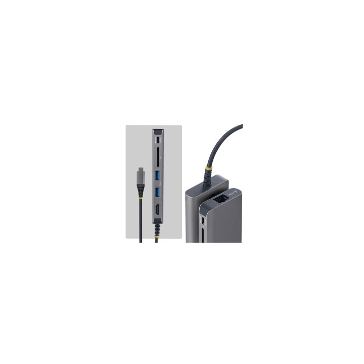 StarTech.com Adaptador Multipuertos USB-C a HDMI - PD 140W - Hub Ladrón USB de 3 Puertos - 4K 60Hz - Ranura para Tarjetas SD -