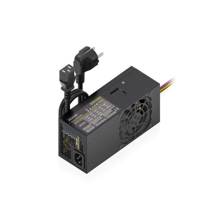 AISENS Fuente Alimentacion TFX 500W con Cable de Alimentacion OEM, Negra