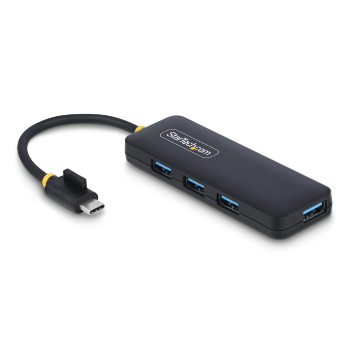 StarTech.com Hub USB-C de 4 Puertos - Ladrón USB Tipo C a 4 Puertos USB-A - Alimentado por el Bus - USB 3.0 de 5Gbps - Hub
