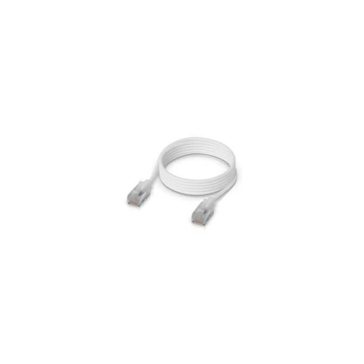 Ubiquiti UACC-Cable-Patch-EL-C6A-1M-W cable de red Translúcido, Blanco Cat6a