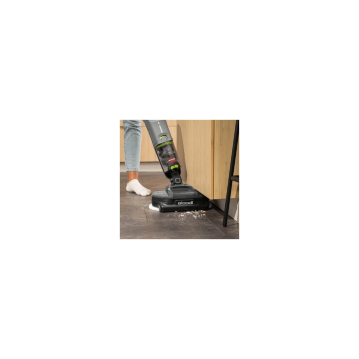Bissell SpinWave + Vac Pet Pro Aspiradora escoba Batería Seca y húmeda Ciclónico Bolsa para el polvo 0,4 L Negro, Gris