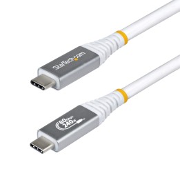 StarTech.com Cable USB4 1m - Cable USB-C Certificado USB-IF - 80Gbps - Cable USB Tipo C - PD de 240W - 8K120/4K240 - DP 2.1 -