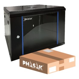 Phasak PHO 2212D armario rack 12U Bastidor de pared Negro