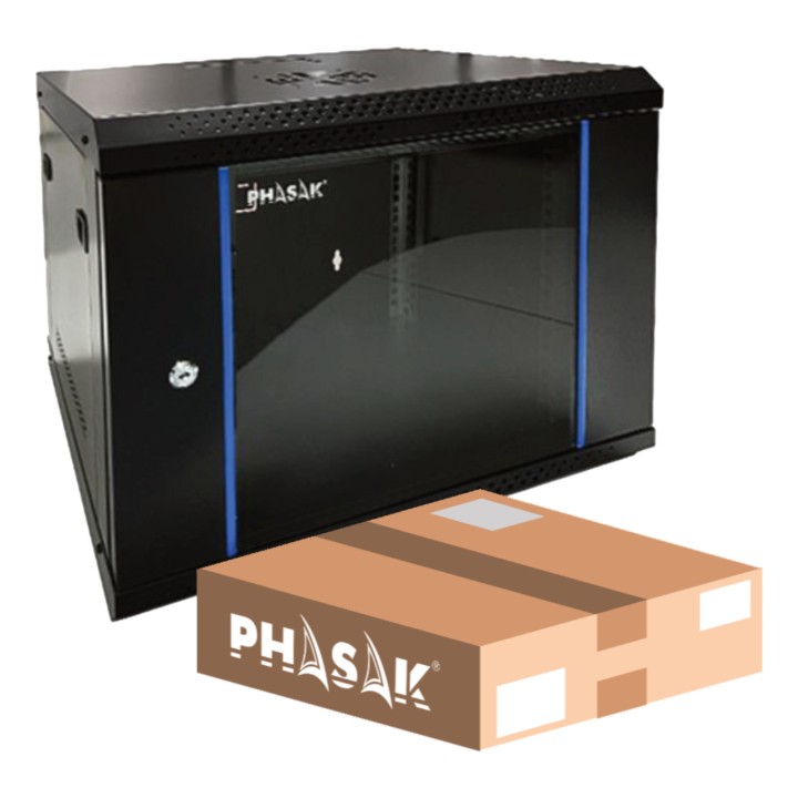 Phasak PHO 2212D armario rack 12U Bastidor de pared Negro