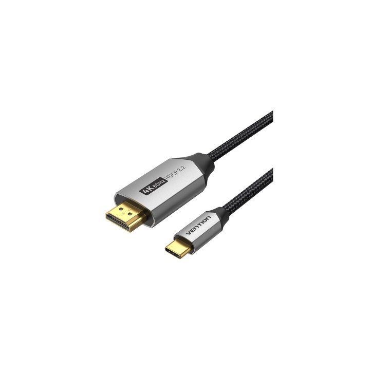 Vention CRBBF adaptador de cable de vídeo 1 m USB Tipo C HDMI Negro, Gris