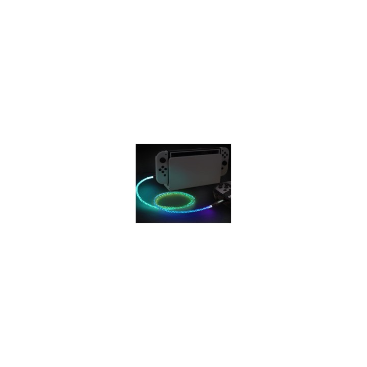 Cable Nubbeh Elisium LED Multicolor USB-A a USB-C 1 m 3A TPE