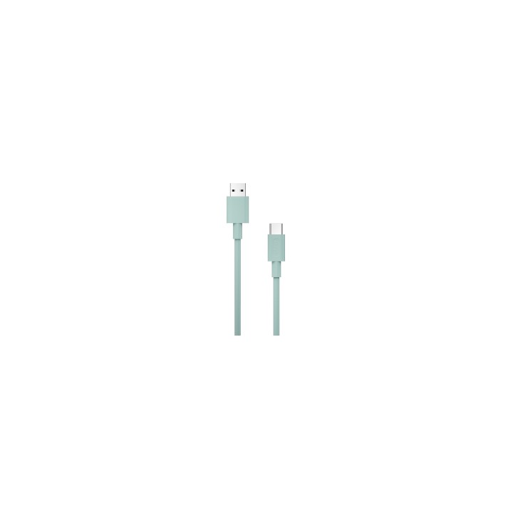 Cable Nubbeh Borealis USB-A a USB-C 1,5 m 3A Turquesa de Silicona Líquida