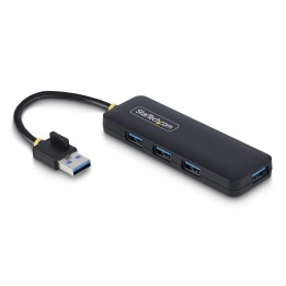 StarTech.com Hub USB-A de 4 Puertos - Ladrón USB de 4 Puertos - Alimentado por el Bus - USB 3.0 de 5Gbps - Hub Portátil para