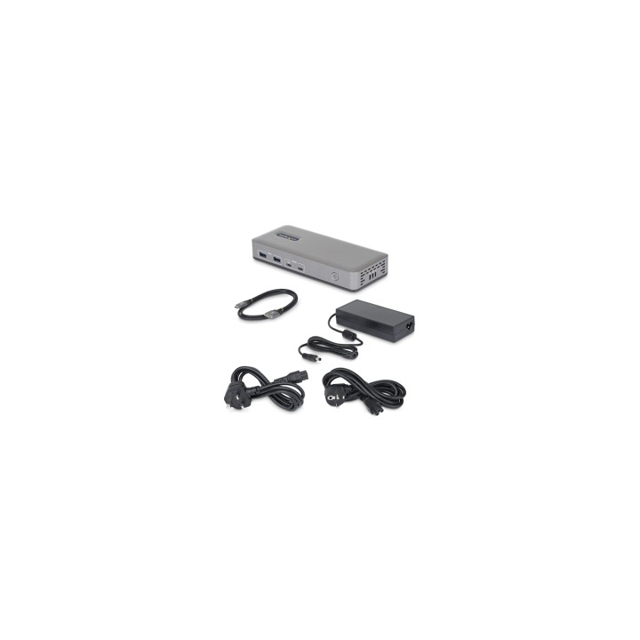 StarTech.com Docking Station USB-C de 2 Monitores DisplayPort - 4K 60Hz - Red Ethernet de 1Gbps - Dock Multipantalla - PD de