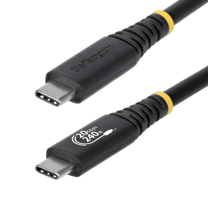 StarTech.com Cable USB4 2m - Cable USB-C Certificado USB-IF - 20Gbps - PD 240W EPR - 4K120 - DP 1.4 - Cable USB Tipo C -