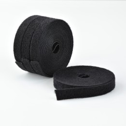 StarTech.com Paquete de 4 Bobinas de 4,6m de Bridas de Gancho y Bucle - 1,27cm de Ancho - Color Negro - Bridas Reutilizables -