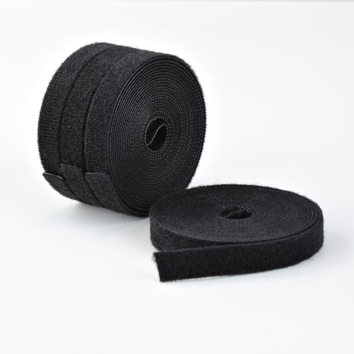 StarTech.com Paquete de 4 Bobinas de 4,6m de Bridas de Gancho y Bucle - 1,27cm de Ancho - Color Negro - Bridas Reutilizables -