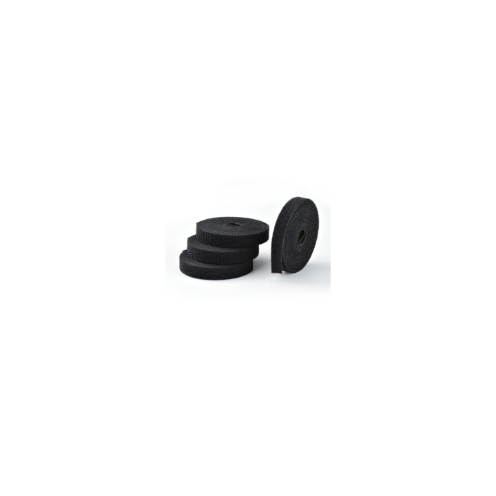 StarTech.com Paquete de 4 Bobinas de 4,6m de Bridas de Gancho y Bucle - 1,27cm de Ancho - Color Negro - Bridas Reutilizables -