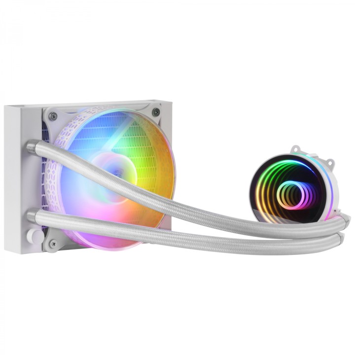 Mars Gaming ML-ONE120 Blanco Refrigeración LÍ­quida CPU TDP 200W Espejo Infinito Ventilador FRGB Silencioso Multisocket