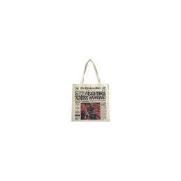 Bolsa Shopping Stranger Things The Hawkins Post de Tela Beige