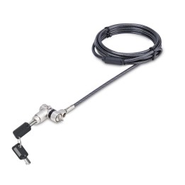 StarTech.com Cable de 2m Universal de Seguridad para Ordenador Portátil - Cable de Bloqueo Compatible con Noble