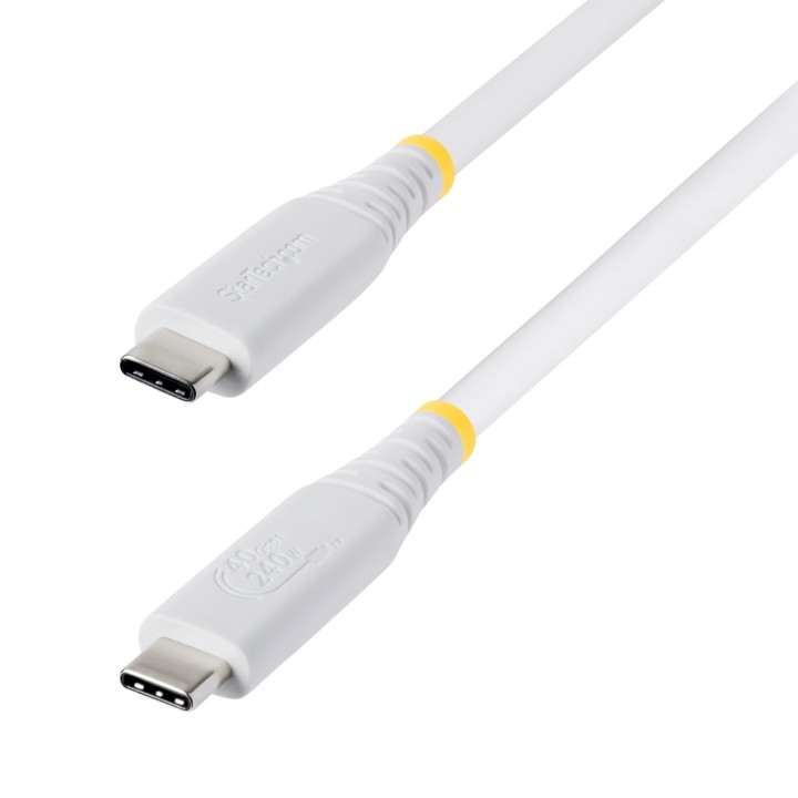 StarTech.com Cable USB4 de 1m USB-C - Cable USB Tipo C - Cable DP 2.1 - DP40 - Certificado USB-IF - Compatible con Thunderbolt